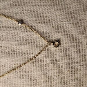 NWT Anthropologie Delicate Monogram Goldtone Necklace